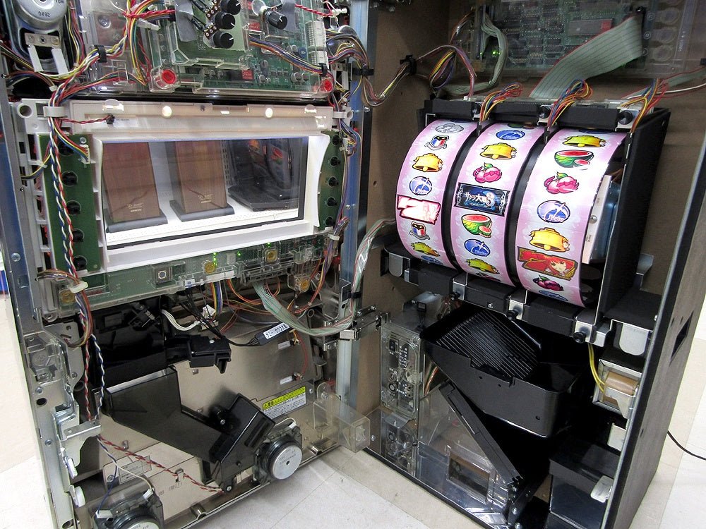 パチスロ実機 サミー サクラ大戦3 ~巴里は燃えているか~ コイン不要機搭載 100V対応 Vol調節有 スロット - 安心保証・業界最安値の販売 福助